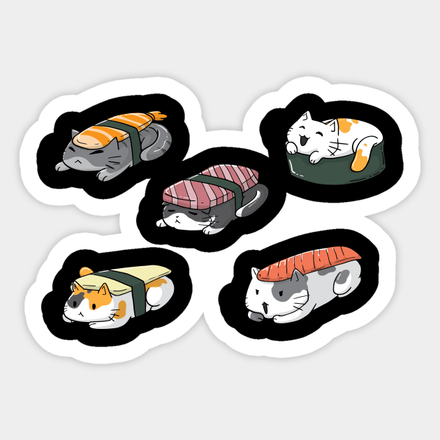 Sushi Cats Sticker by KAWAIITEE